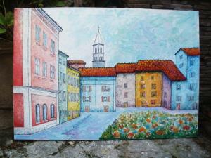 Dušan Fabič - slikarska razstava v avli nove dvorane